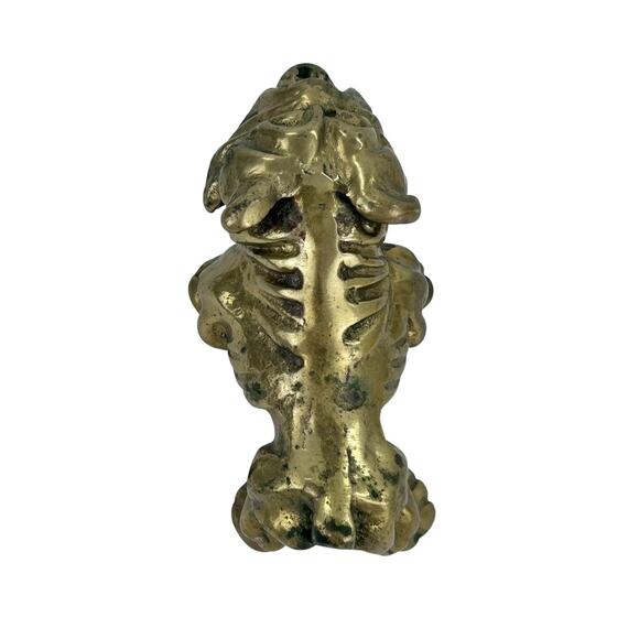 Vtg Solid Brass English Bulldog Gold Desk Paperweight/Figurine 4” statue heavy - Picture 6 of 8